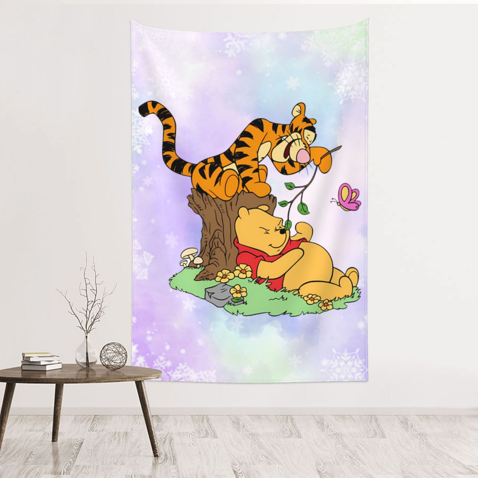 Winnie The Pooh Tapestry Wall Hanging Window Design for Bedroom College